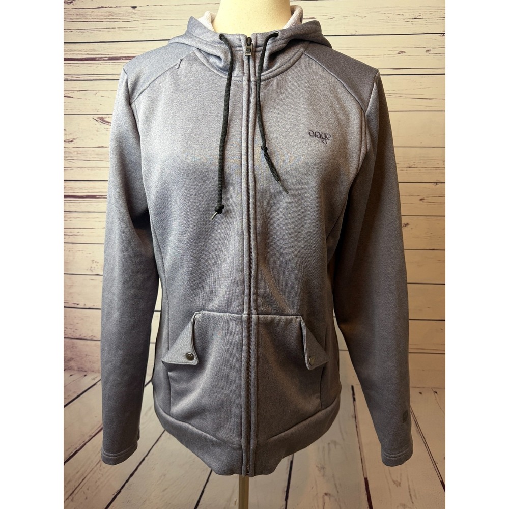 Orage Full Zip ski Jacket Large Womens Fleece Sweatshirt Hoodie Purple Lined